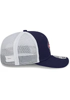 New Era Columbus Blue Jackets 9SEVENTY Stretch Snap Cotton Trucker Adjustable Hat - Blue