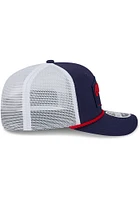 New Era Columbus Blue Jackets 9SEVENTY Stretch Snap Cotton Trucker Patch Adjustable Hat - Blue