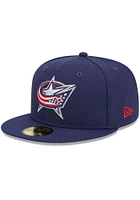 New Era Columbus Blue Jackets Mens 59FIFTY Polyester Fit Fitted Hat