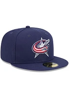 New Era Columbus Blue Jackets Mens 59FIFTY Polyester Fit Fitted Hat