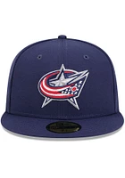 New Era Columbus Blue Jackets Mens 59FIFTY Polyester Fit Fitted Hat