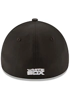 New Era Chicago White Sox Mens Black Team Classic 39THIRTY Flex Hat