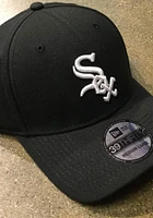 New Era Chicago White Sox Mens Black Team Classic 39THIRTY Flex Hat