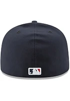 New Era Cleveland Guardians Mens Navy Blue AC Road  59FIFTY Fitted Hat