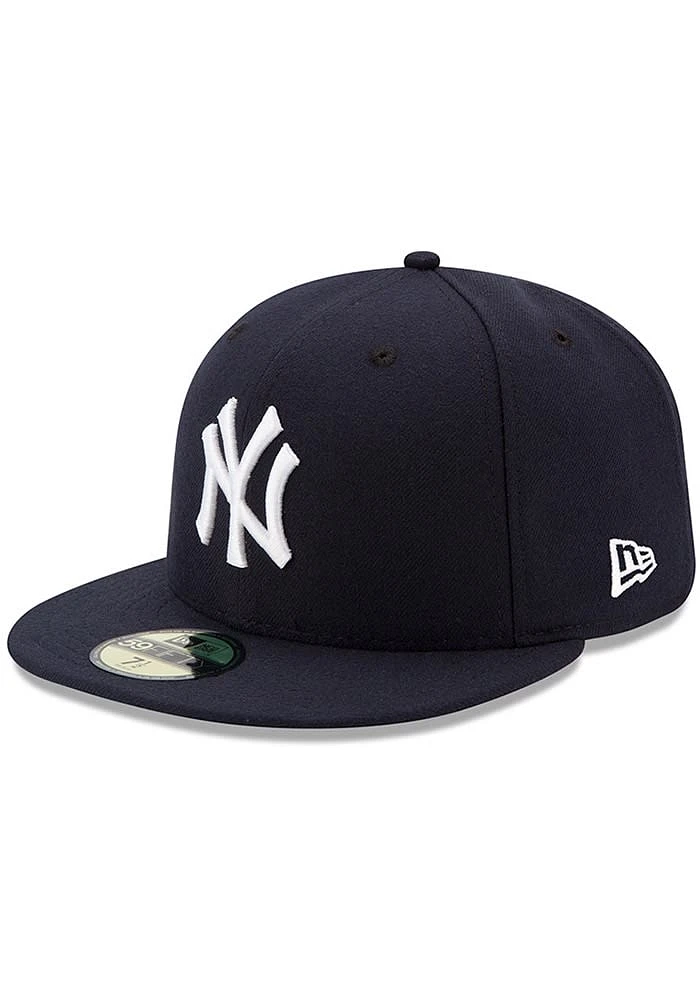 New Era York Yankees Mens Blue AC Game 59FIFTY Fitted Hat
