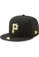 New Era Pittsburgh Pirates Mens Black AC Alt 59FIFTY Fitted Hat