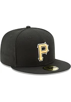 New Era Pittsburgh Pirates Mens Black AC Alt 59FIFTY Fitted Hat