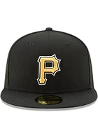 New Era Pittsburgh Pirates Mens Black AC Alt 59FIFTY Fitted Hat