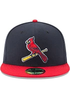 New Era St Louis Cardinals Mens Red AC Alt2 59FIFTY Fitted Hat