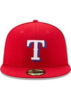 New Era Texas Rangers Mens Red AC Alt 59FIFTY Fitted Hat