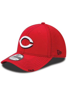 New Era Cincinnati Reds Mens Red Team Neo 39THIRTY Flex Hat