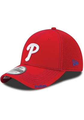 New Era Philadelphia Phillies Mens Red Team Neo 39THIRTY Flex Hat