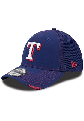 New Era Texas Rangers Mens Blue Team Neo 39THIRTY Flex Hat