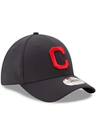 New Era Cleveland Guardians Navy Blue Road Jr Team Classic 39THIRTY Youth Flex Hat