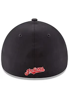 New Era Cleveland Guardians Navy Blue Road Jr Team Classic 39THIRTY Youth Flex Hat