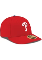 New Era Philadelphia Phillies Mens Red AC Game LC 59FIFTY Fitted Hat