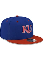 New Era Kansas Jayhawks Blue DE 9FIFTY Mens Snapback Hat
