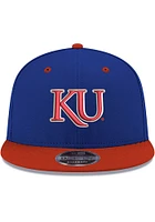 New Era Kansas Jayhawks Blue DE 9FIFTY Mens Snapback Hat