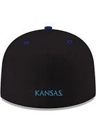 New Era Kansas Jayhawks Mens Black DE 59FIFTY Fitted Hat