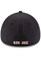 New Era Boston Red Sox Mens Navy Blue Team Classic 39THIRTY Flex Hat