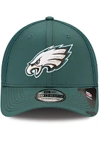 New Era Philadelphia Eagles Mens Midnight Green Team Neo 39THIRTY Flex Hat