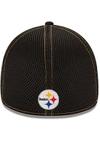 New Era Pittsburgh Steelers Mens Black Team Neo 39THIRTY Flex Hat