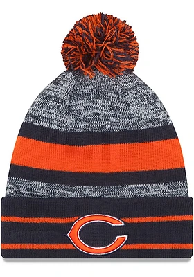 New Era Chicago Bears Navy Blue Cuff Pom Mens Knit Hat