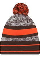 New Era Cleveland Browns Brown Cuff Pom Mens Knit Hat