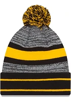 New Era Pittsburgh Steelers Black Cuff Pom Mens Knit Hat