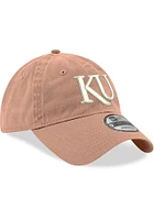 New Era Kansas Jayhawks Peach 9TWENTY Adjustable Hat - Pink