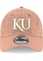 New Era Kansas Jayhawks Peach 9TWENTY Adjustable Hat - Pink