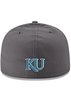 New Era Kansas Jayhawks Mens Graphite 59FIFTY Fitted Hat