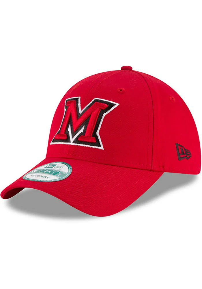 New Era Miami RedHawks The League 9FORTY Classic Adjustable Hat - Red