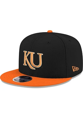 New Era Kansas Jayhawks Black Hunt 9FIFTY Mens Snapback Hat