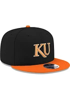 New Era Kansas Jayhawks Black Hunt 9FIFTY Mens Snapback Hat