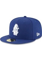 New Era Chicago Cubs Mens Blue Cooperstown Wool 59FIFTY Fitted Hat