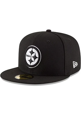 New Era Pittsburgh Steelers Mens Black Basic 59FIFTY Fitted Hat