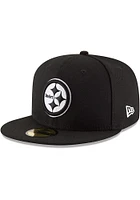 New Era Pittsburgh Steelers Mens Black Basic 59FIFTY Fitted Hat