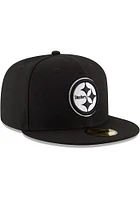 New Era Pittsburgh Steelers Mens Black Basic 59FIFTY Fitted Hat