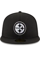 New Era Pittsburgh Steelers Mens Black Basic 59FIFTY Fitted Hat
