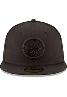 New Era Pittsburgh Steelers Mens Black Tonal Basic 59FIFTY Fitted Hat