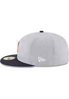 New Era Cleveland Guardians Mens Grey 2002 Cooperstown Wool 59FIFTY Fitted Hat