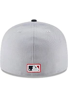 New Era Cleveland Guardians Mens Grey 2002 Cooperstown Wool 59FIFTY Fitted Hat