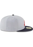 New Era Cleveland Guardians Mens Grey 2002 Cooperstown Wool 59FIFTY Fitted Hat
