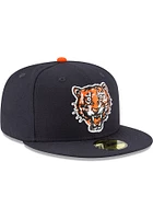 New Era Detroit Tigers Mens Blue 1957 Cooperstown Wool 59FIFTY Fitted Hat