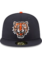 New Era Detroit Tigers Mens Blue 1957 Cooperstown Wool 59FIFTY Fitted Hat