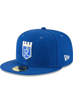 New Era Kansas City Royals Mens Blue 1971 Cooperstown Wool 59FIFTY Fitted Hat