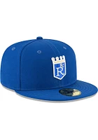 New Era Kansas City Royals Mens Blue 1971 Cooperstown Wool 59FIFTY Fitted Hat