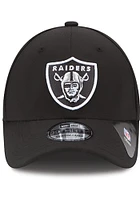 New Era Las Vegas Raiders Mens Black Team Classic 39THIRTY Flex Hat