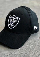 New Era Las Vegas Raiders Mens Black Team Classic 39THIRTY Flex Hat